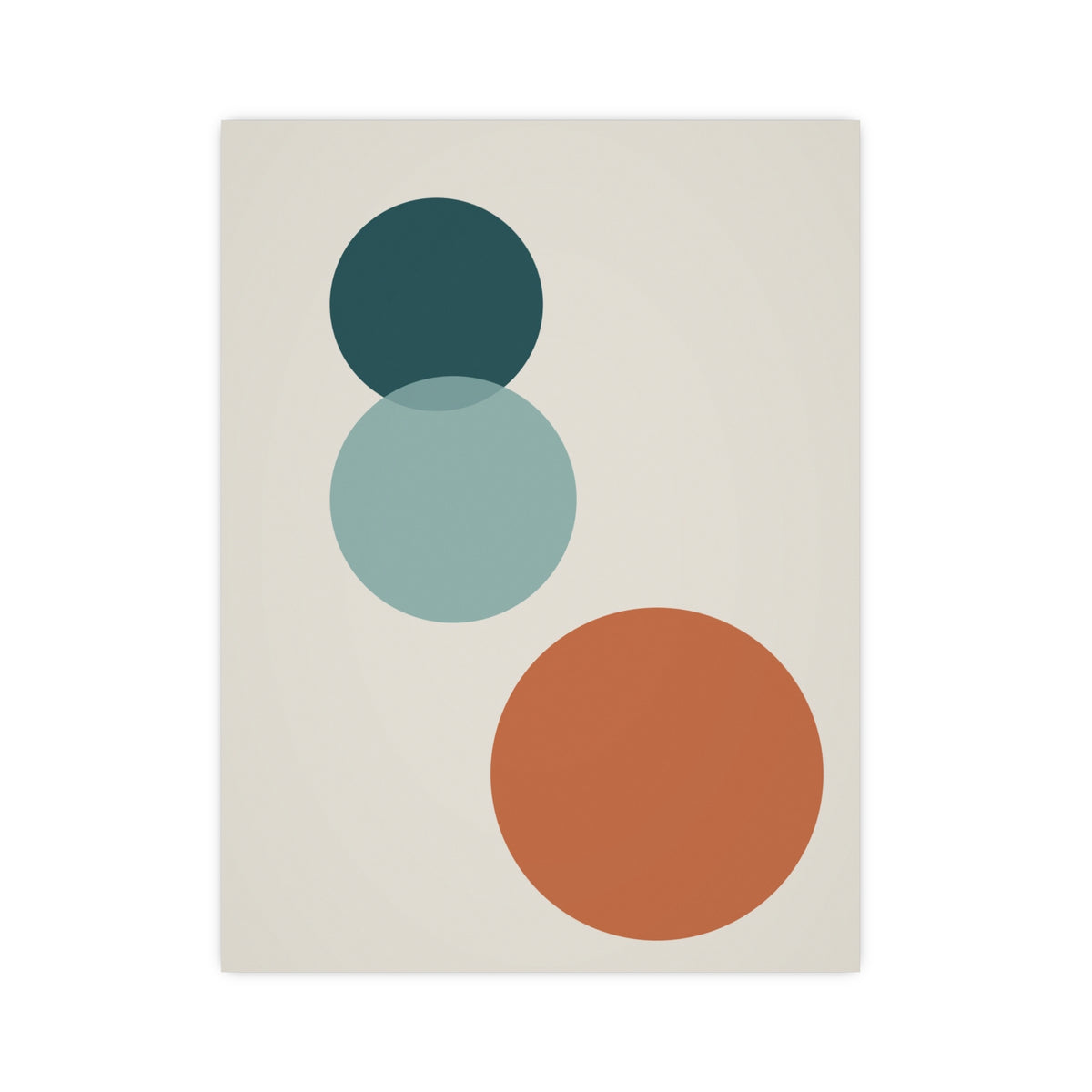 Deep Teal Circles Modern Wall Art — circles in a deep teal palette, 12x16 in print