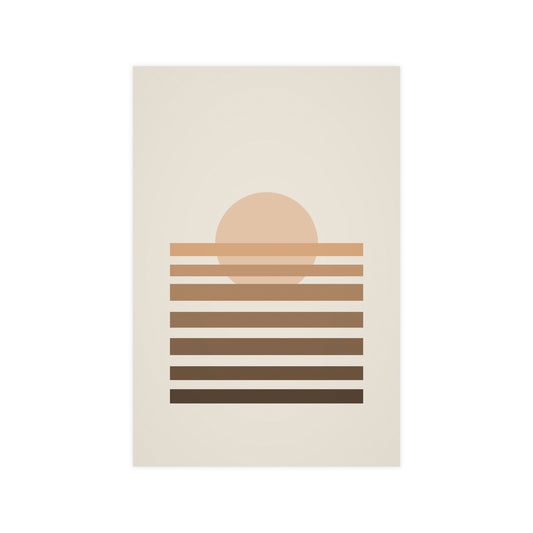 Warm Earth Sunset Boho Wall Art | Living Room Print