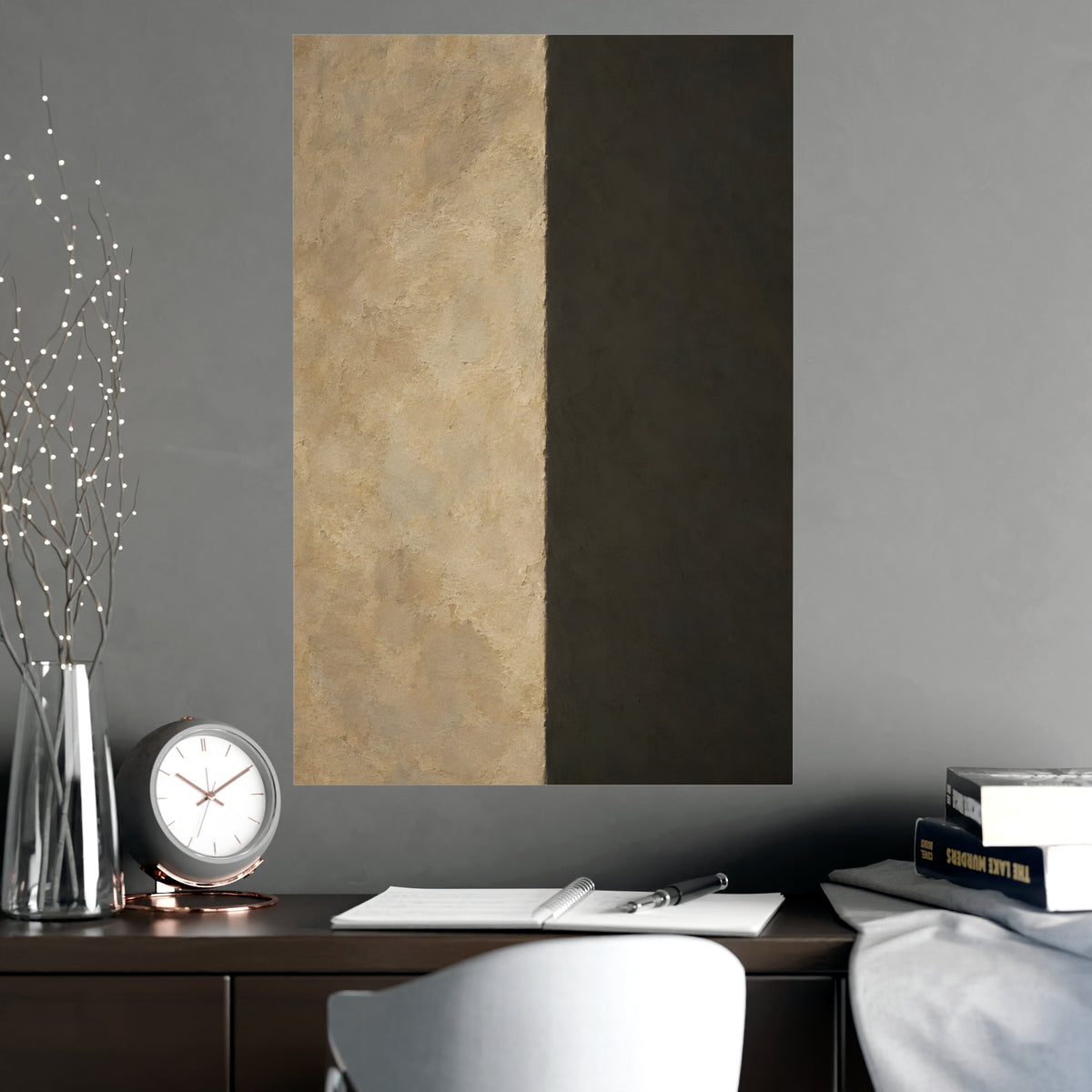 The Outside Corner — the outside corner, shown framed on a wall