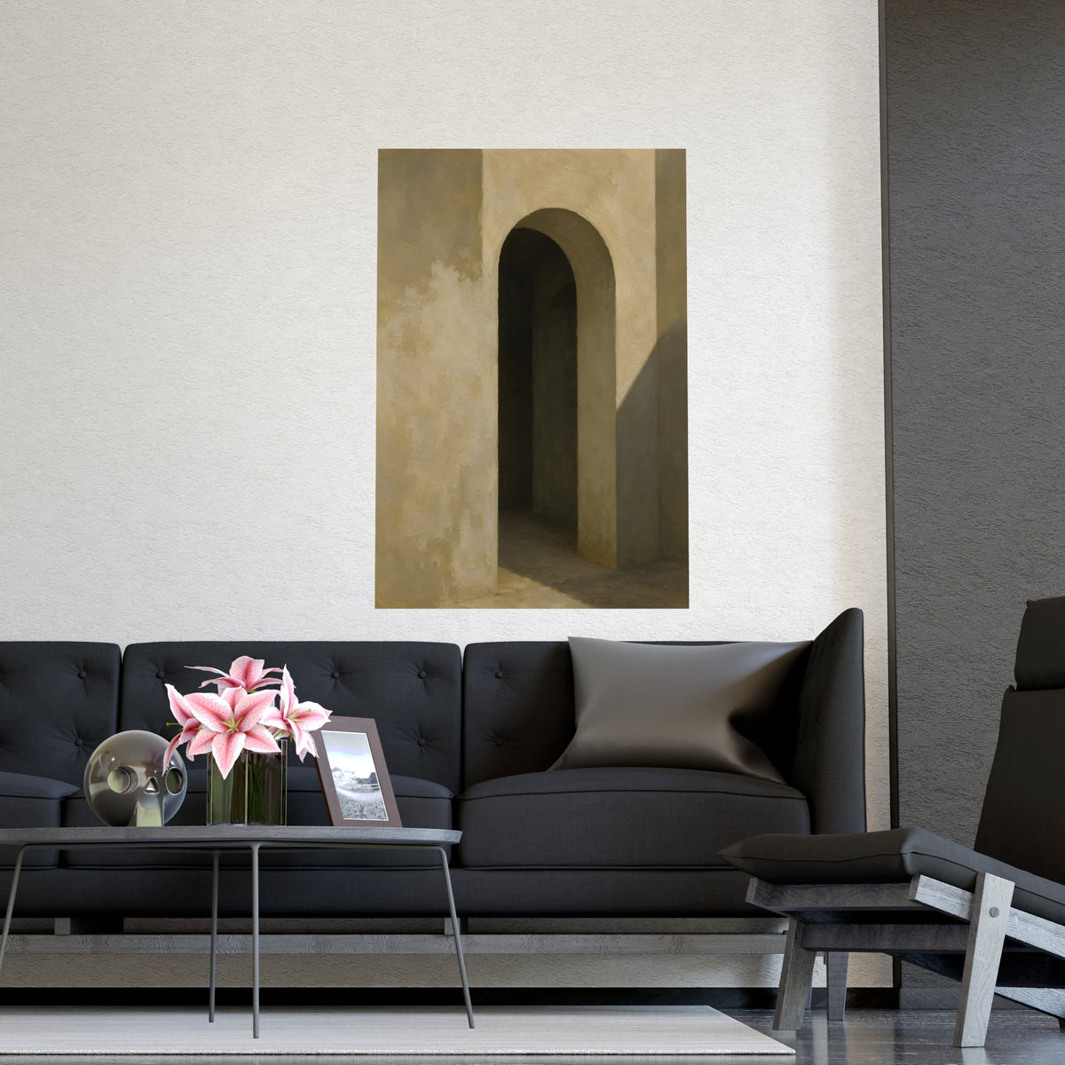Arched Doorway — arched doorway, shown framed on a wall