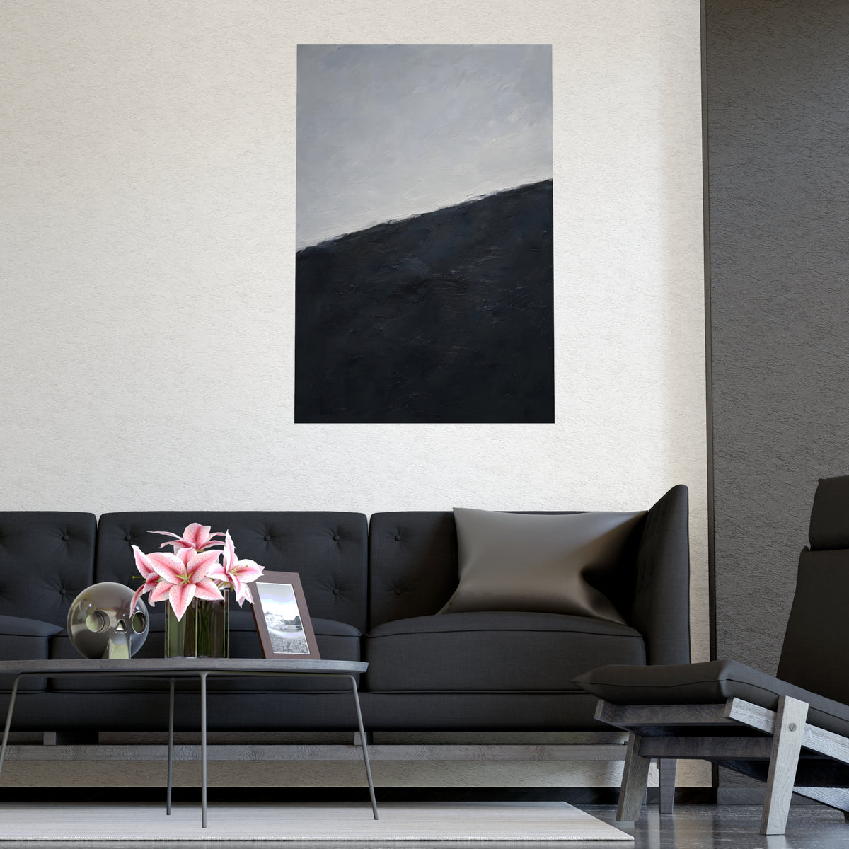 Snow Line — snow line, shown framed on a wall