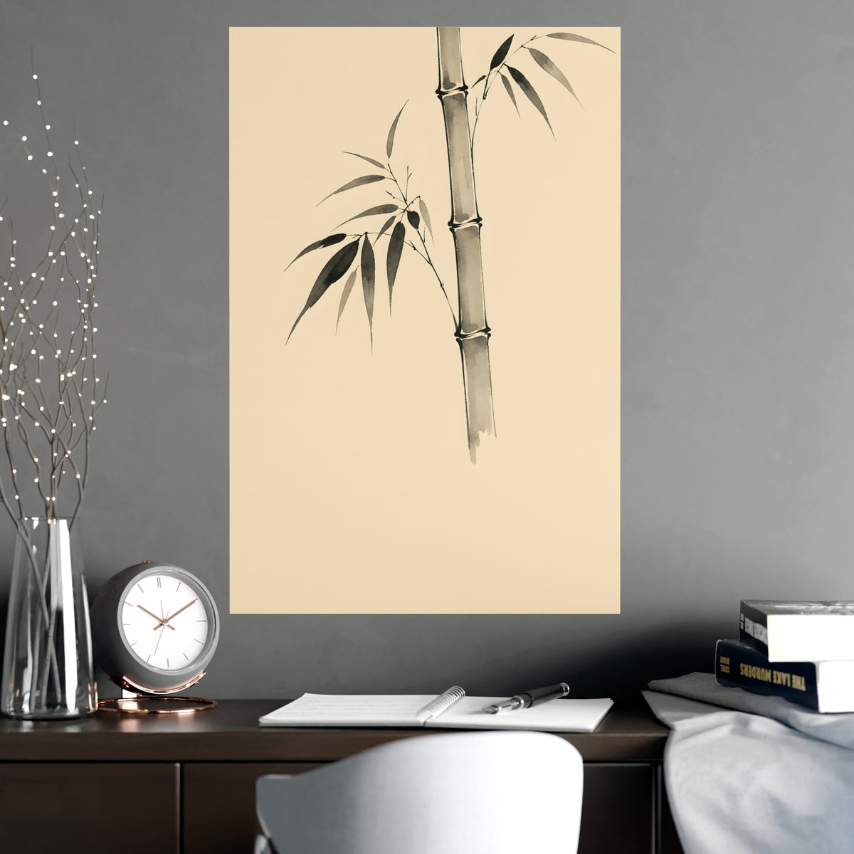 Bamboo — bamboo, shown framed on a wall