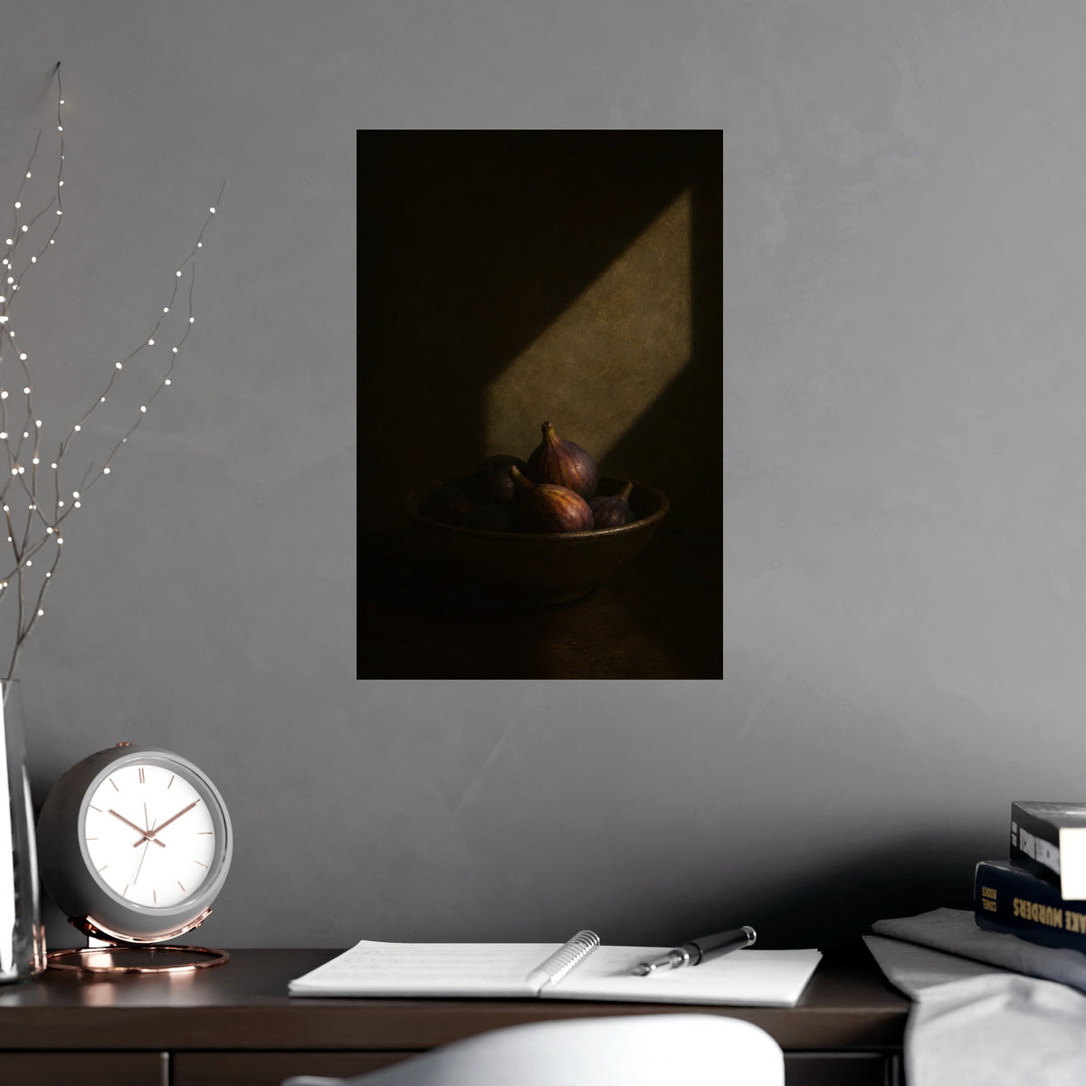 A Slit of Light — a slit of light, shown framed on a wall