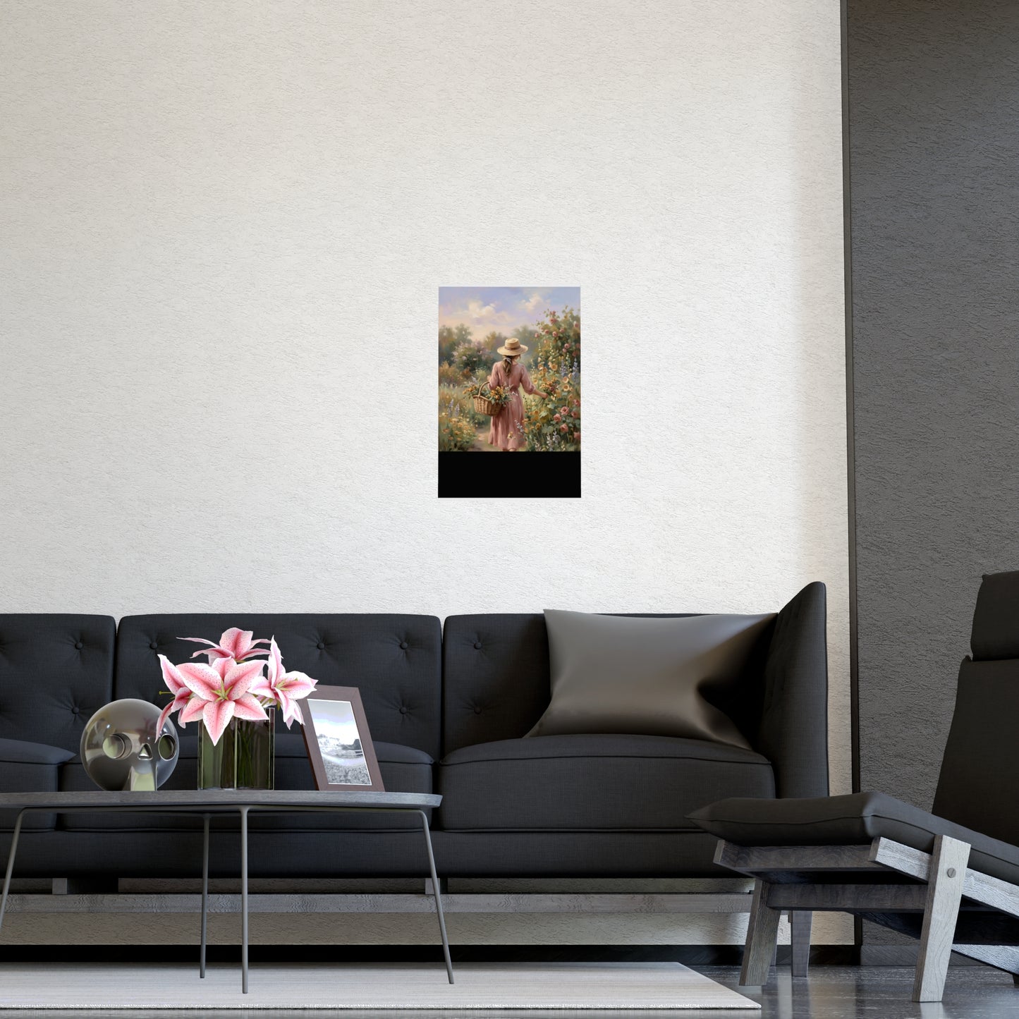 Gathering Flowers | Romantic Oil Painting Print | Wall Art