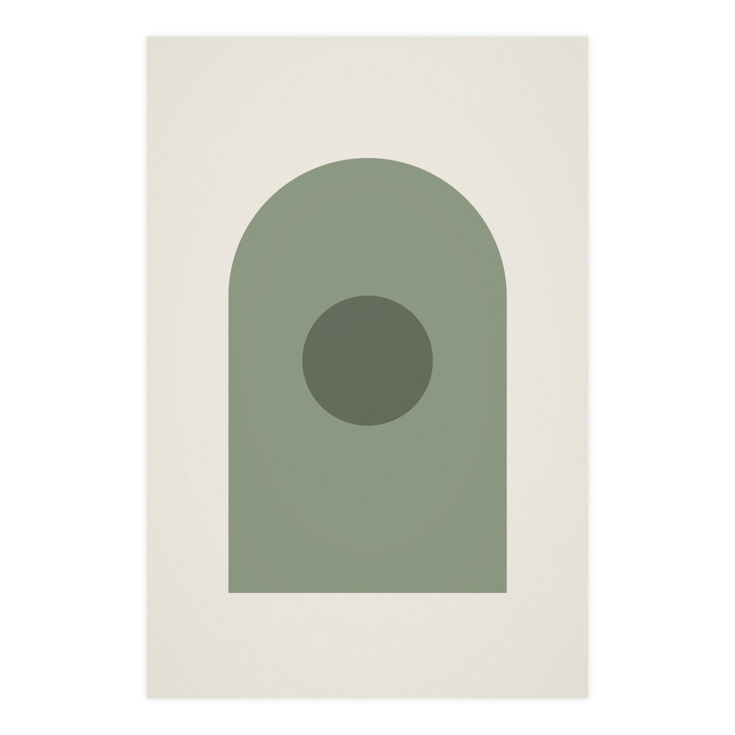 Sage Neutral Arch Boho Wall Art | Living Room Print