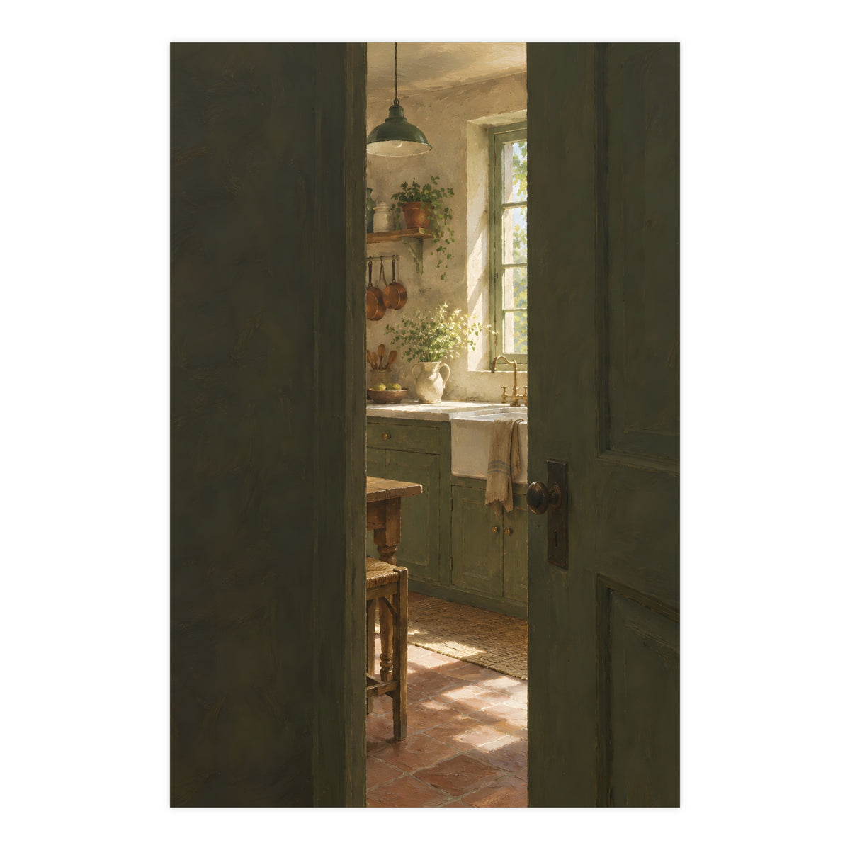 Through the Half-Open Door — through the half-open door, 24x36 in print