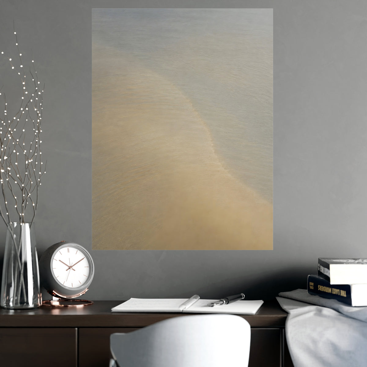 Shallows from Above — shallows from above, shown framed on a wall
