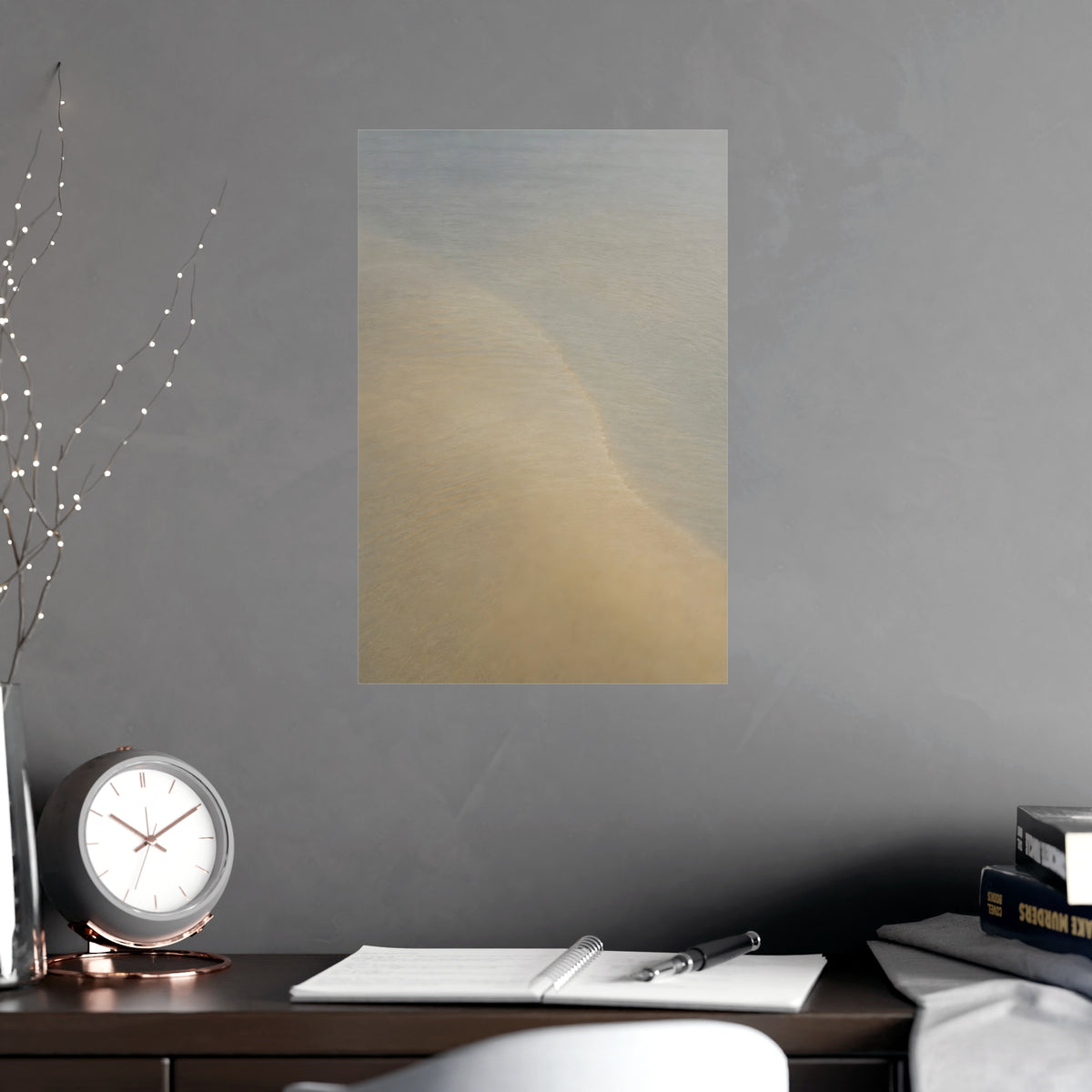 Shallows from Above — shallows from above, shown framed on a wall