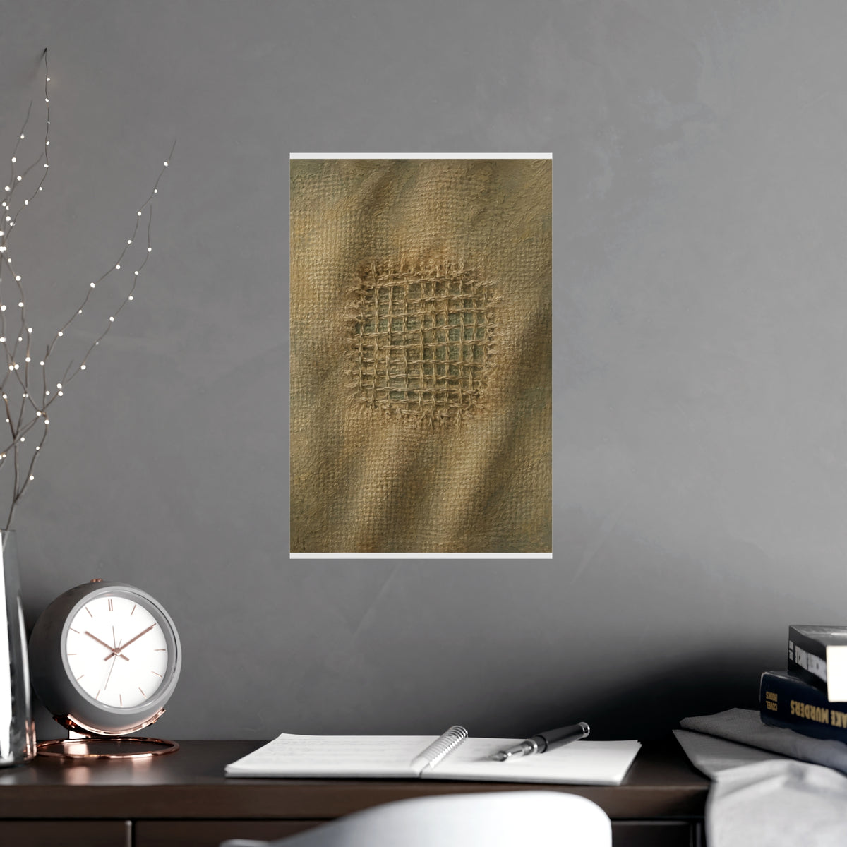 The Mend — the mend, shown framed on a wall
