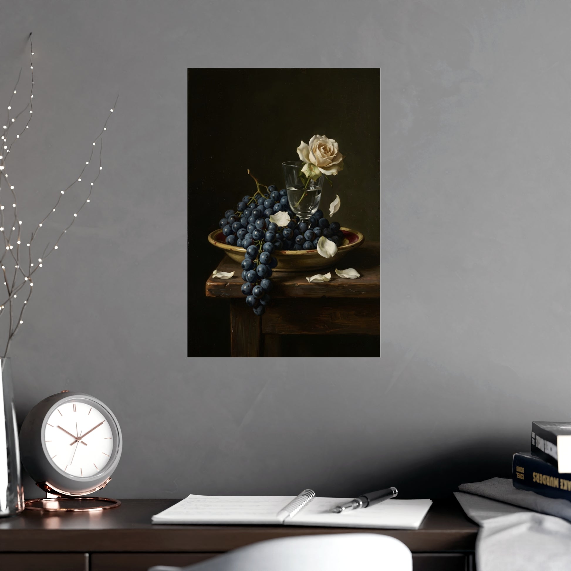 Stilllife 06 on a plain wall, shown at a larger size, 12x18 in print