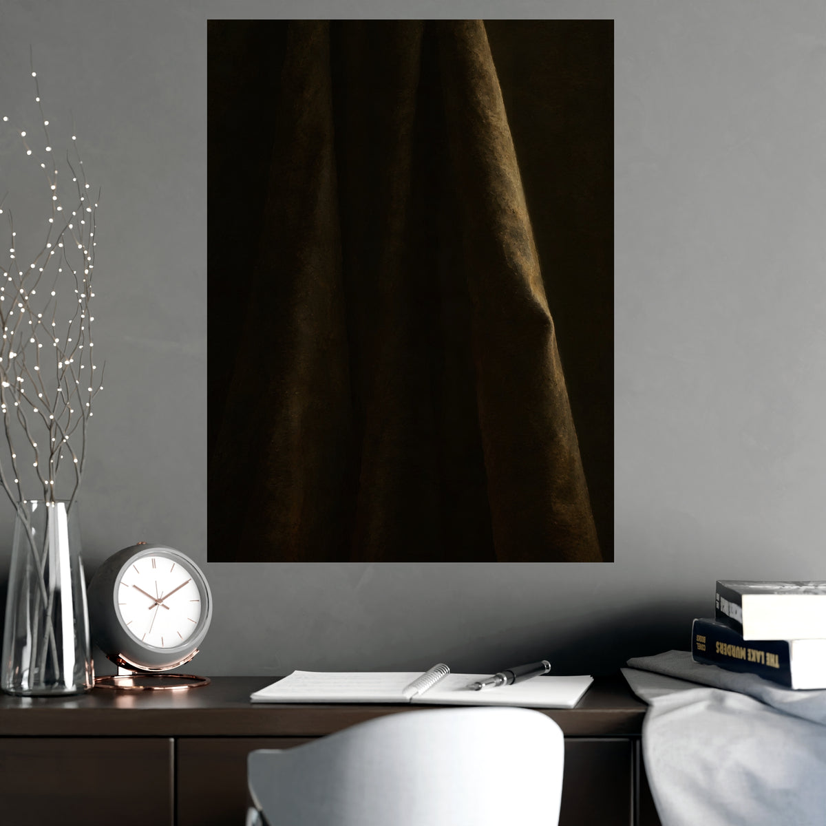 The Long Cloth — the long cloth, shown framed on a wall