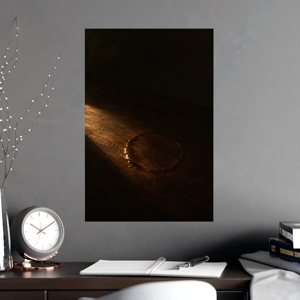 The Ring It Left — the ring it left, shown framed on a wall