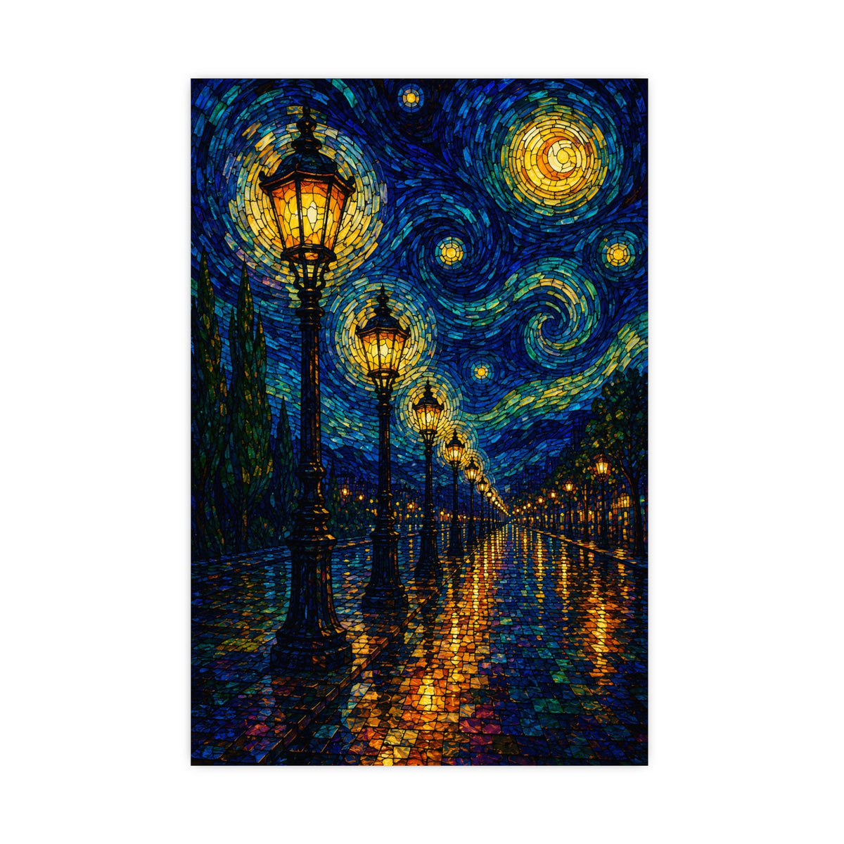 Avenue of Lamps — avenue of lamps, 20x30 in print