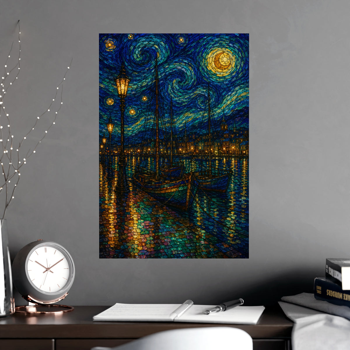 Harbour Lights — harbour lights, shown framed on a wall