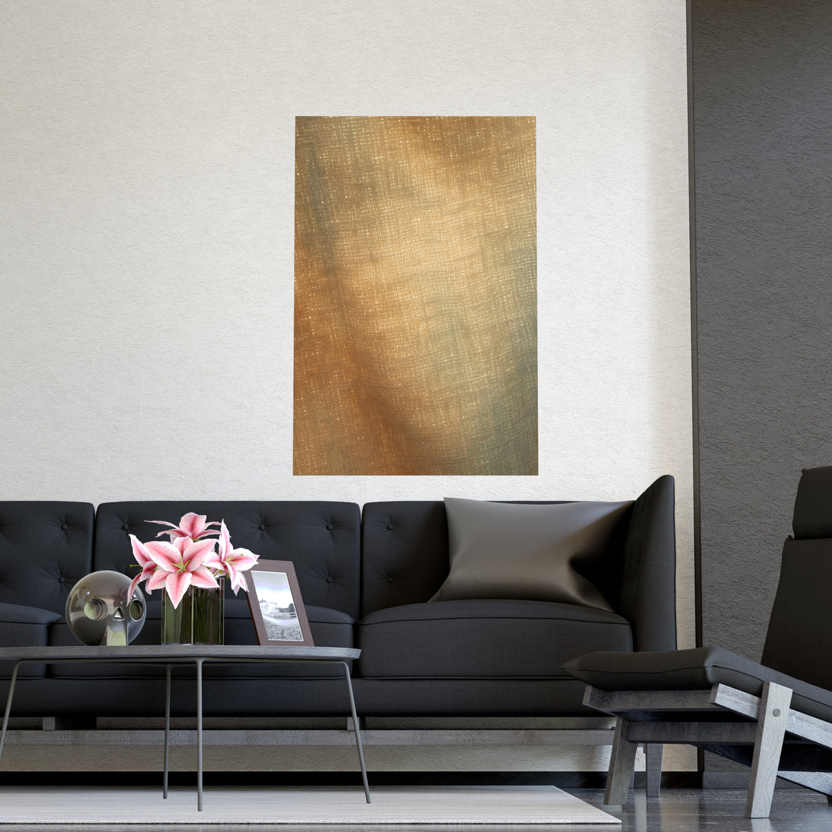 Weave against the Light — weave against the light, shown framed on a wall