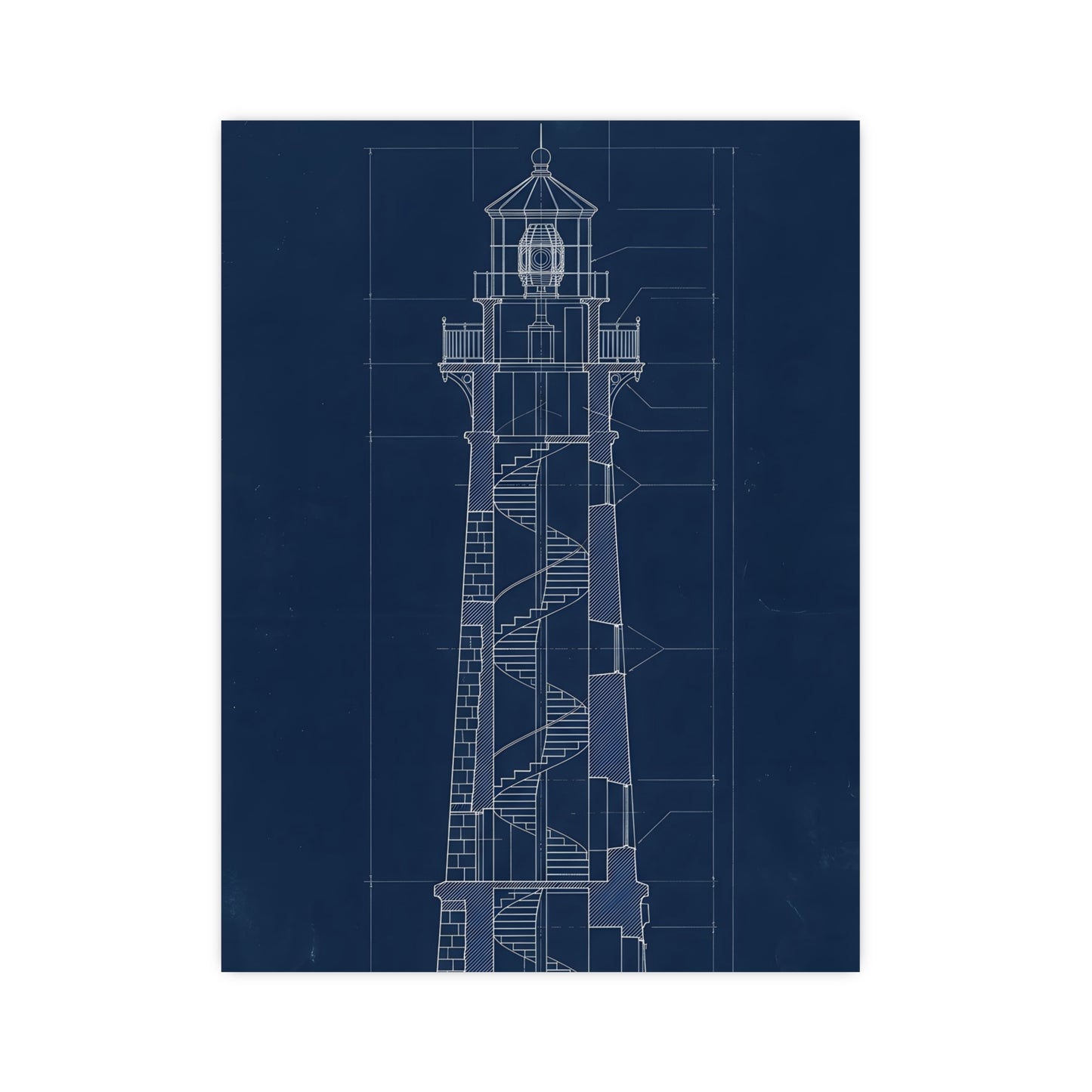 Lighthouse, in Section — lighthouse, in section, 16x24 in print