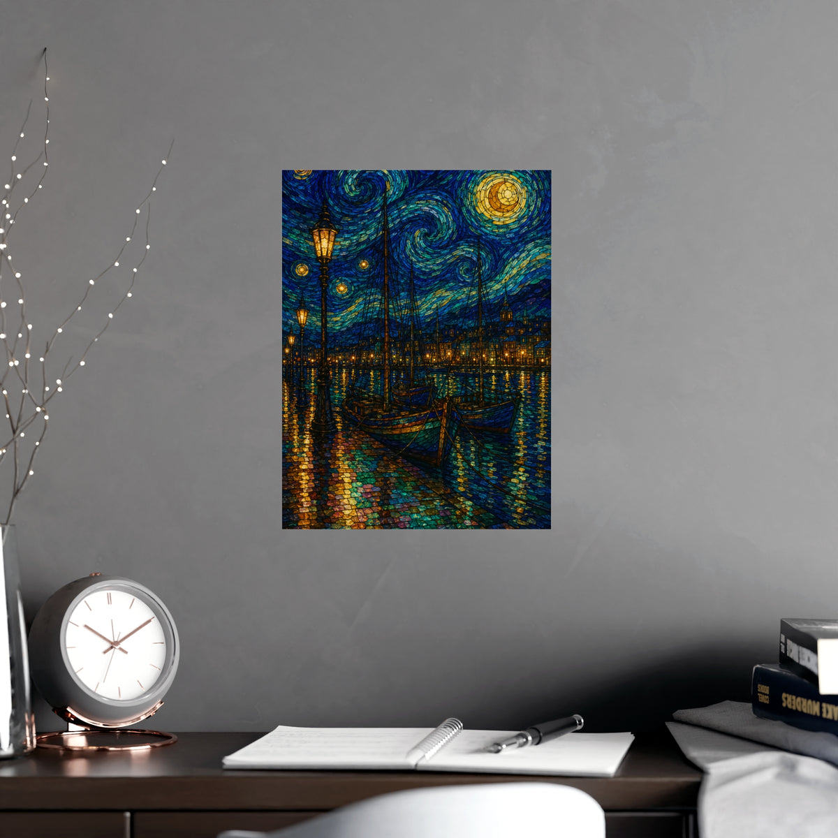 Harbour Lights — harbour lights, shown framed on a wall