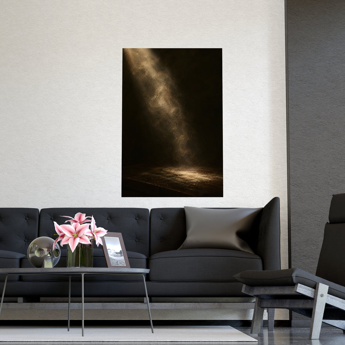 Flour in the Air — flour in the air, shown framed on a wall