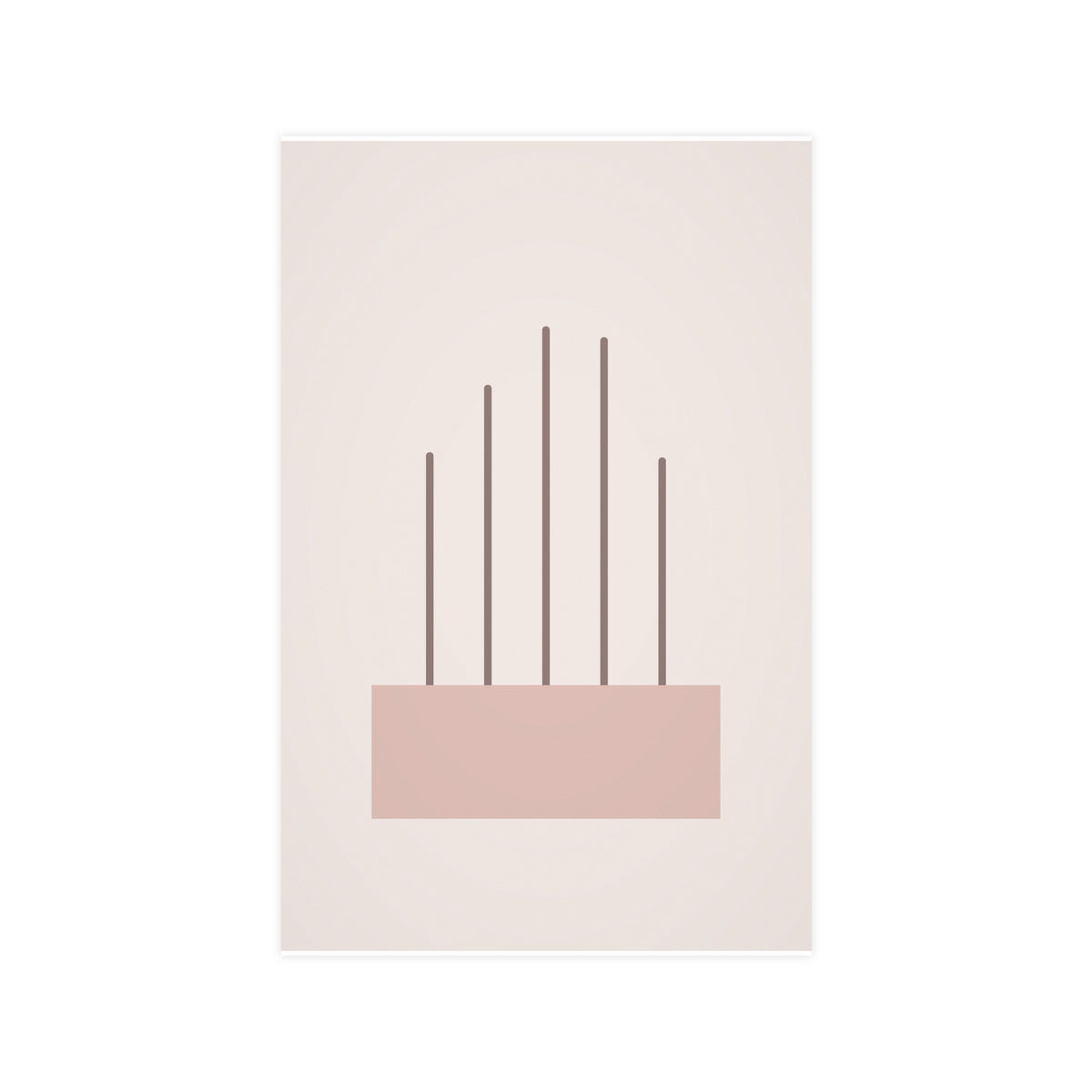 Dusty Rose Lines Wall Art — lines in a dusty rose palette, 11x17 in print