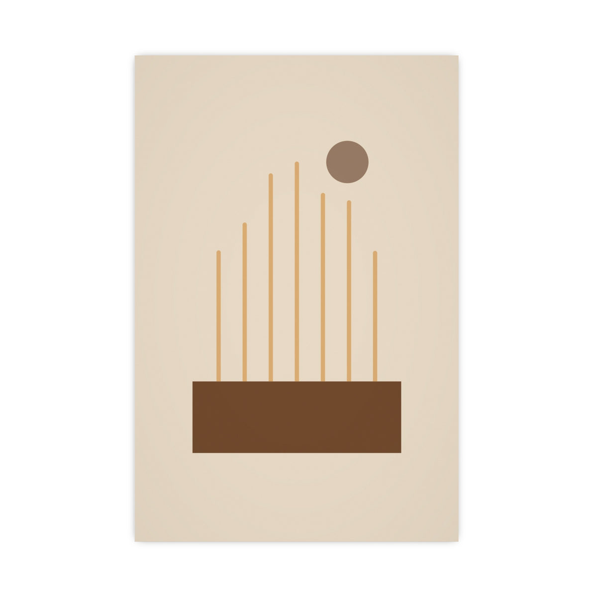 Muted 70s Lines Wall Art — lines in a muted 70s palette, 20x30 in print