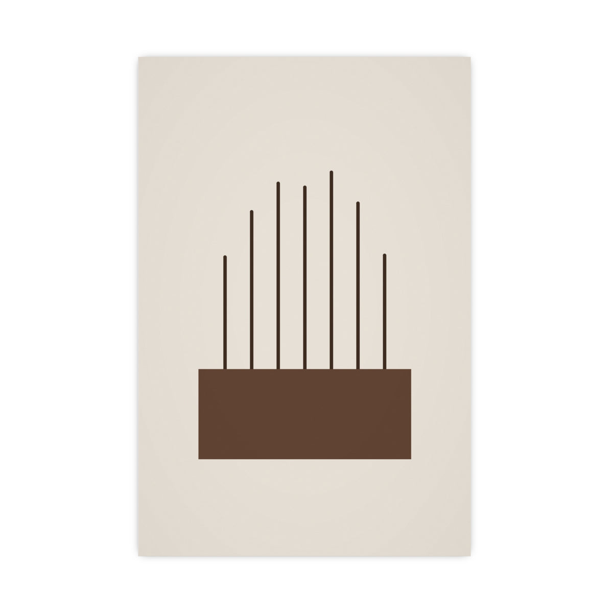 Sand Clay Lines Wall Art — lines in a sand clay palette, 20x30 in print