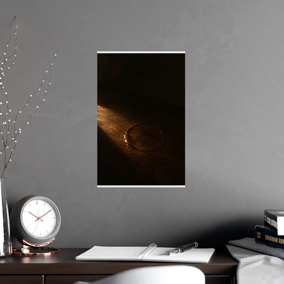 The Ring It Left — the ring it left, shown framed on a wall
