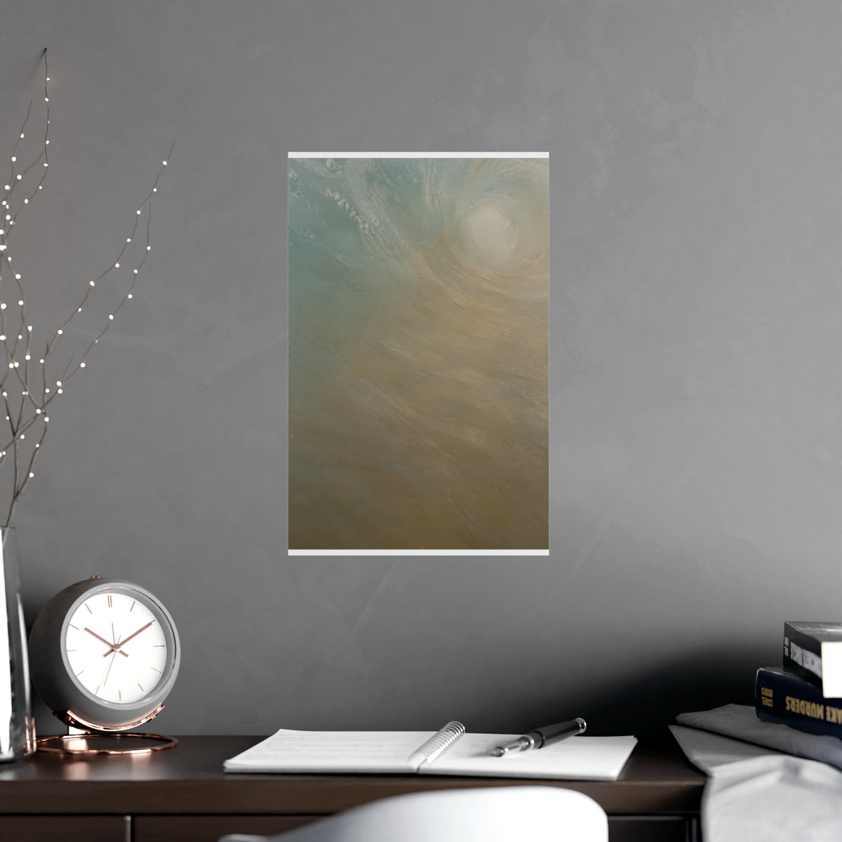 Inside the Wave — inside the wave, shown framed on a wall