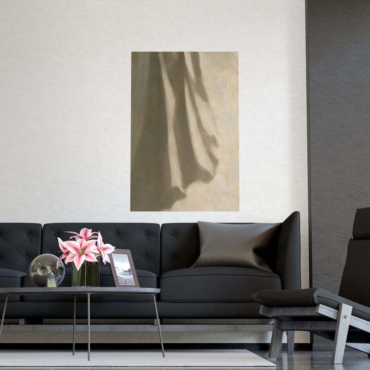 The Shadow of the Cloth — the shadow of the cloth, shown framed on a wall