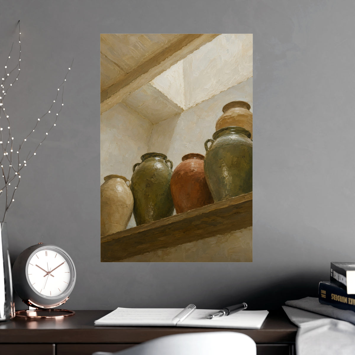 The Shelf from Below — the shelf from below, shown framed on a wall