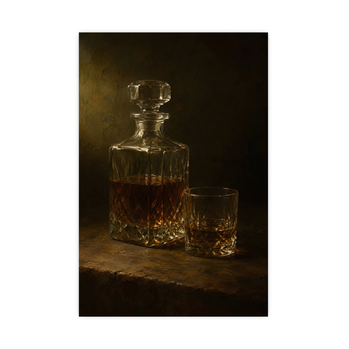Decanter and Glass — decanter and glass, 20x30 in print