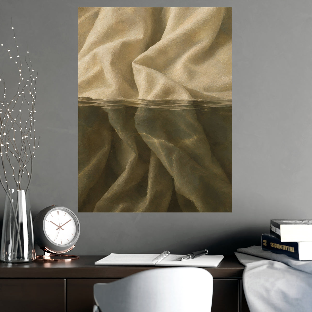 Wo es das Wasser Berührt | Textil-Studie | Kunstdruck