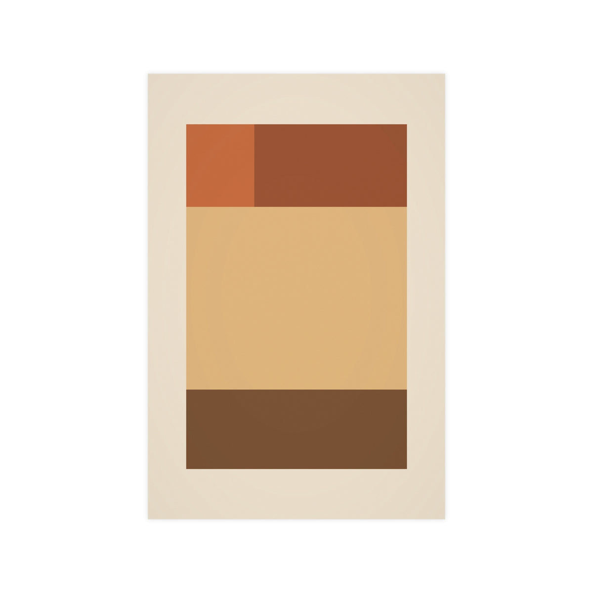 Muted 70s Blocks Retro Wall Art — blocks in a muted 70s palette, 12x18 in print