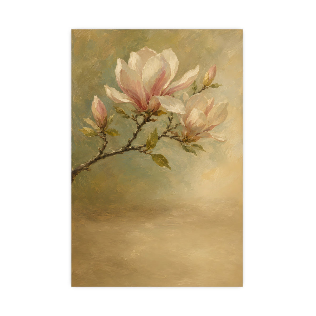 Magnolia Branch — a single magnolia branch in bloom, 20x30 in print