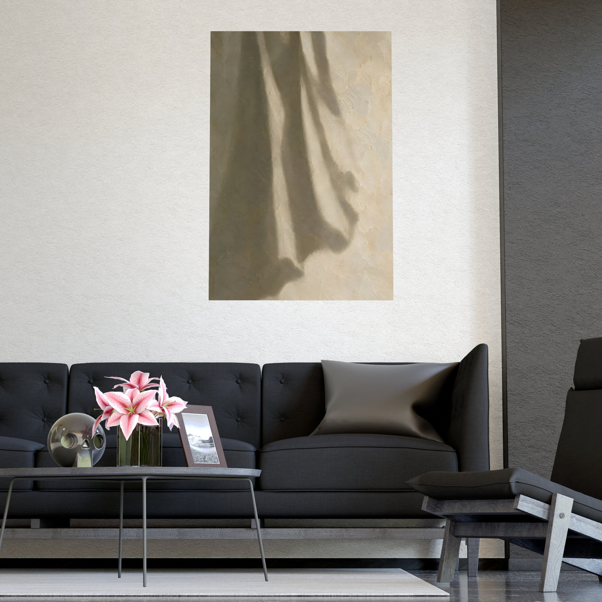 The Shadow of the Cloth — the shadow of the cloth, shown framed on a wall