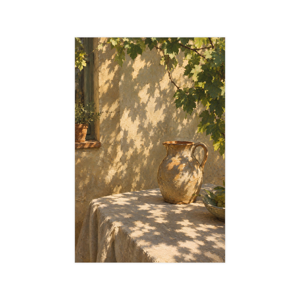 Leaf Shadow on Linen — leaf shadow on linen, 12x18 in print