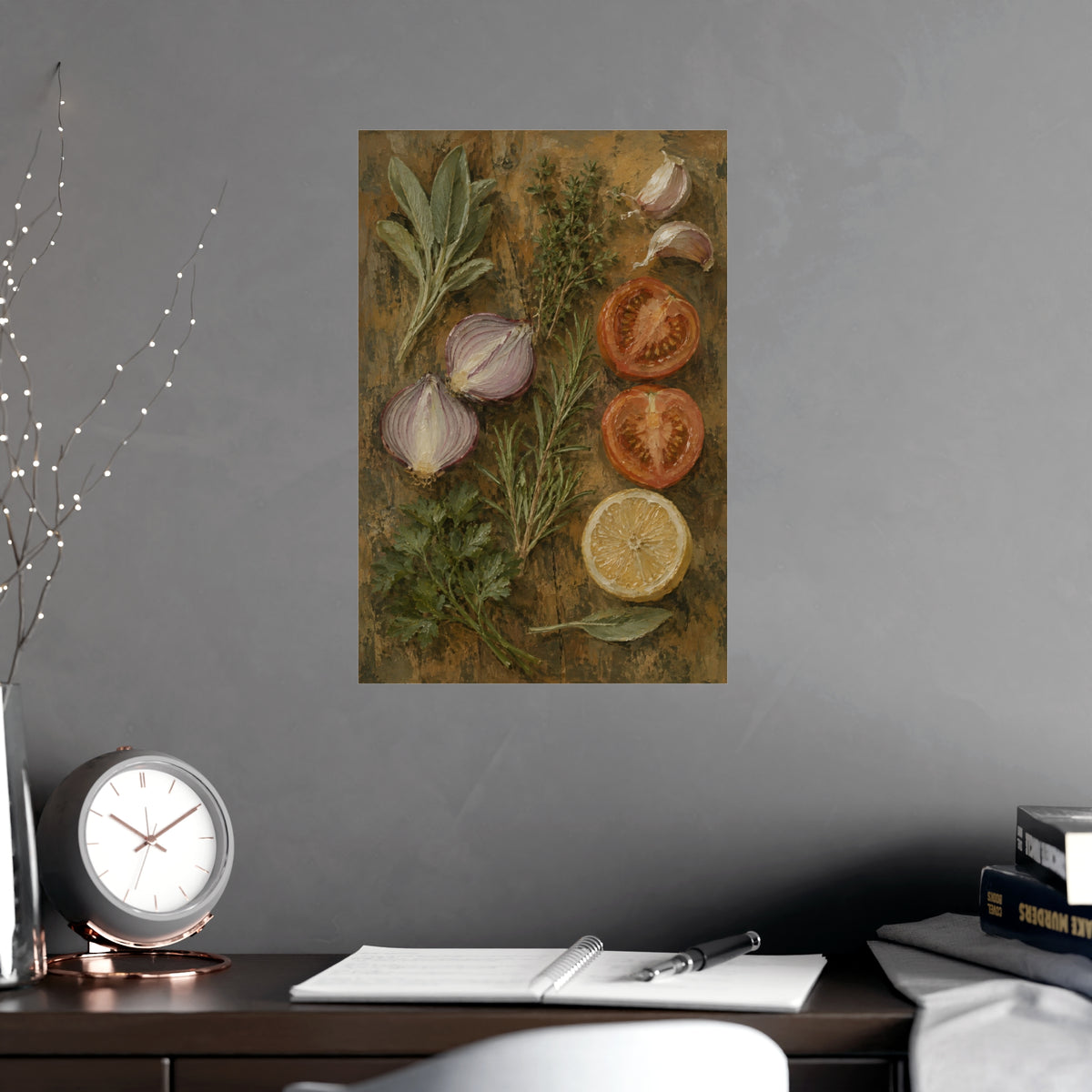 The Board from Above — the board from above, shown framed on a wall