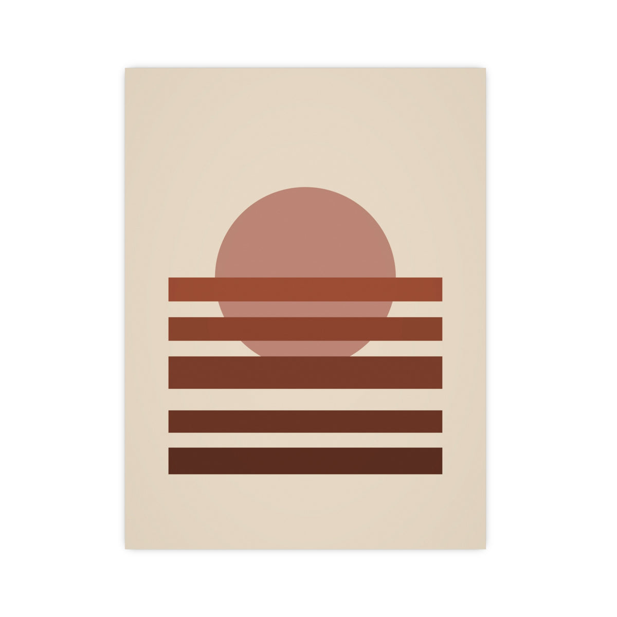 Muted 70s Sunset Landscape Wall Art — sunset landscape in a muted 70s palette, 12x16 in print