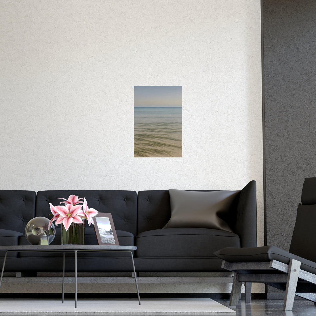 Combed by the Tide — combed by the tide, shown framed on a wall