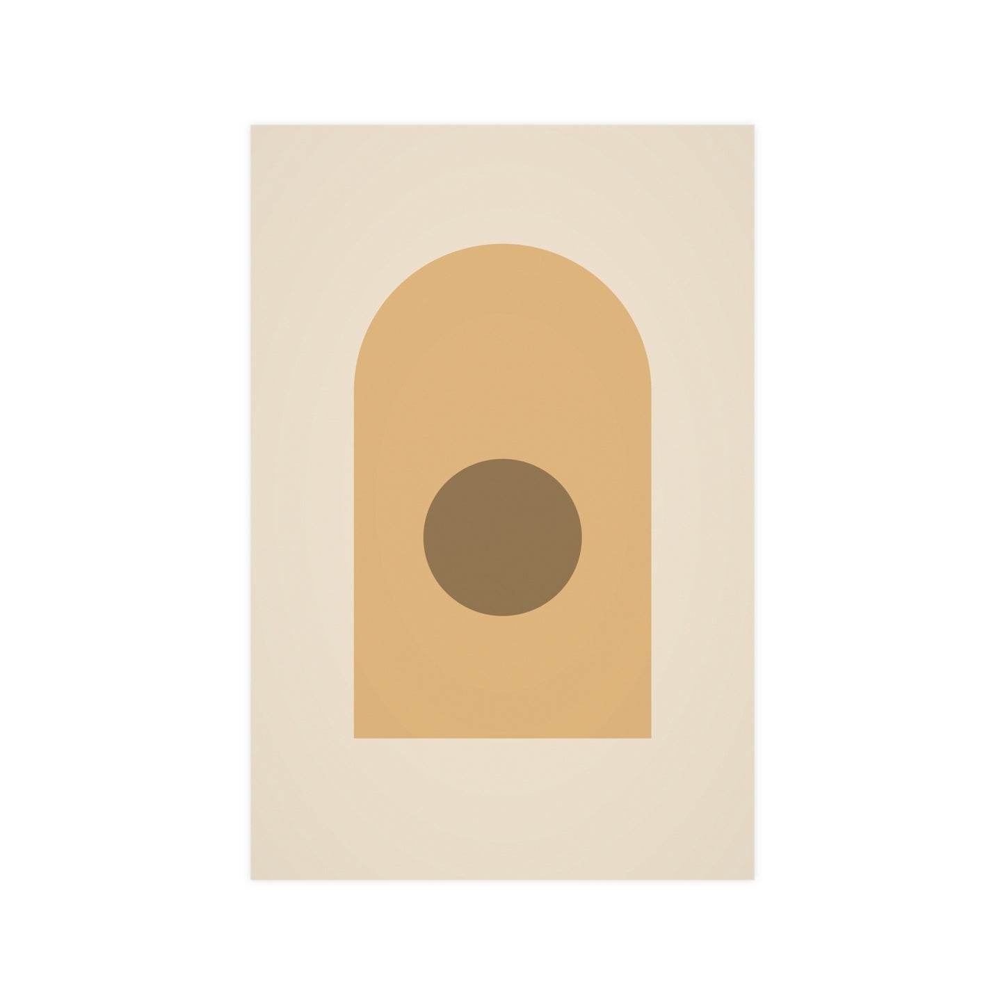 Muted 70s Arch Retro Wall Art | Living Room Print