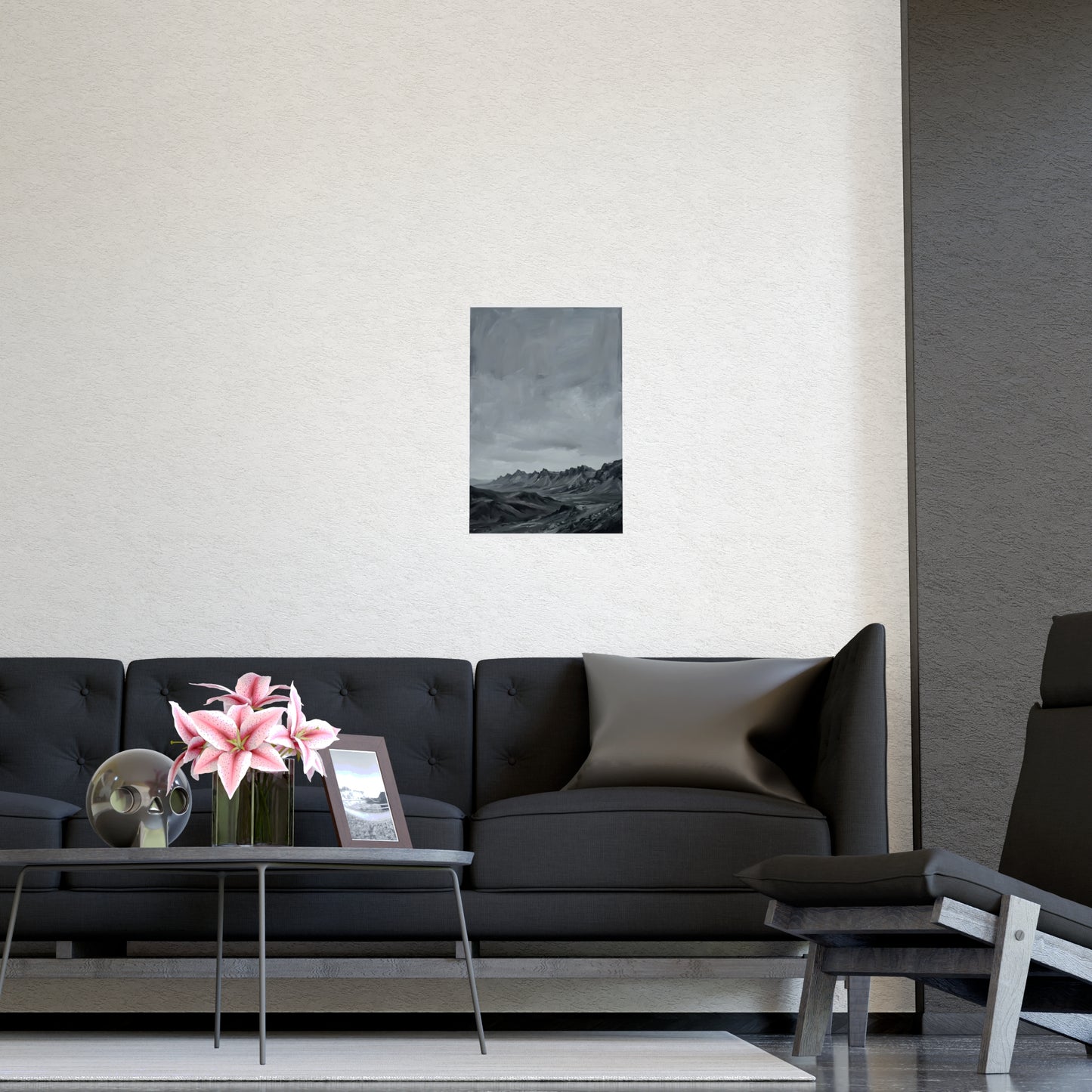 Distant Ridge on a plain wall, shown at a larger size, 12x16 in print