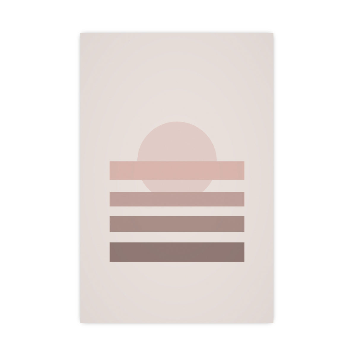 Dusty Rose Sunset Landscape Wall Art — sunset landscape in a dusty rose palette, 20x30 in print