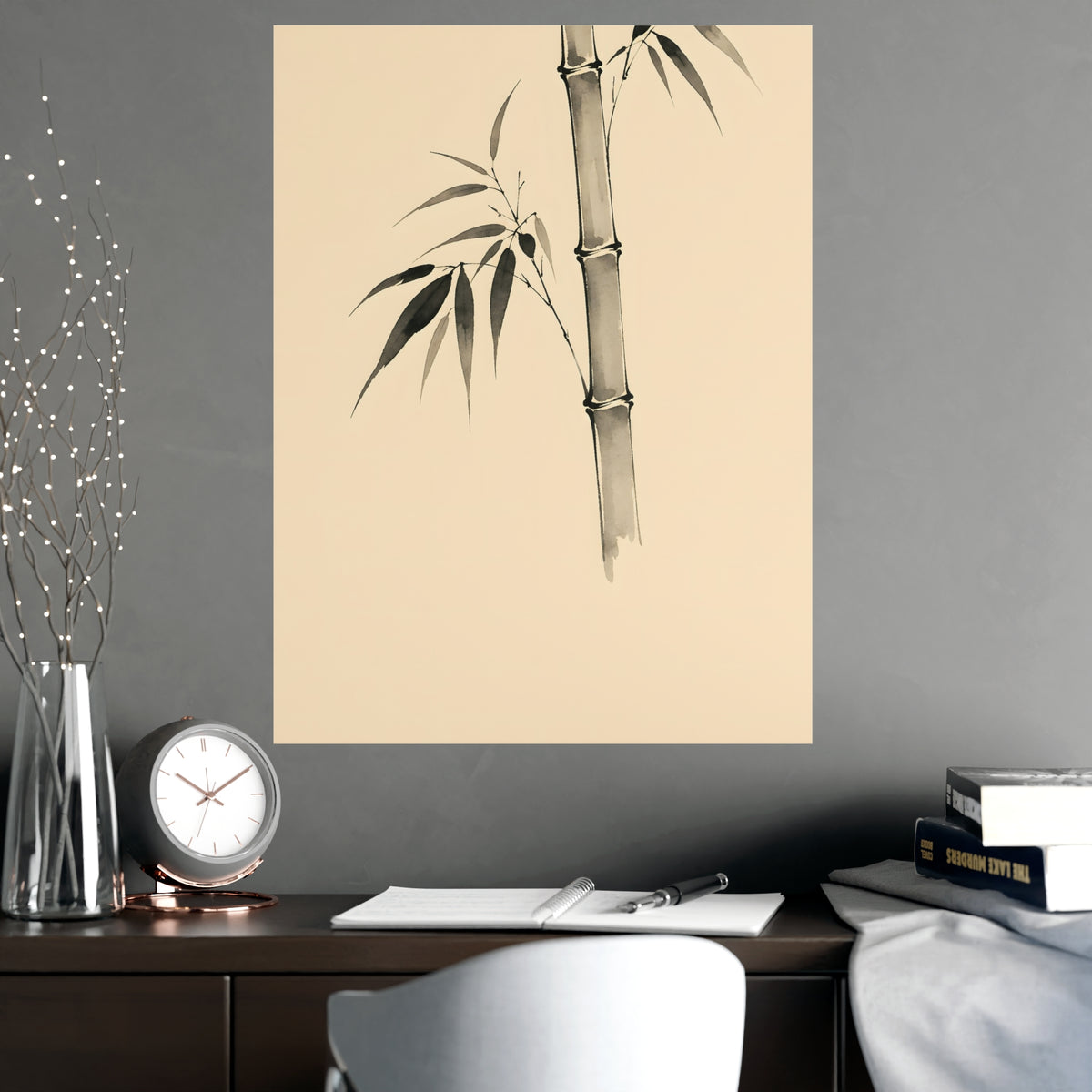 Bamboo — bamboo, shown framed on a wall