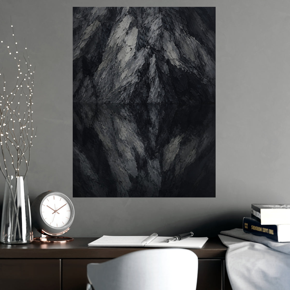 Still Water — still water, shown framed on a wall