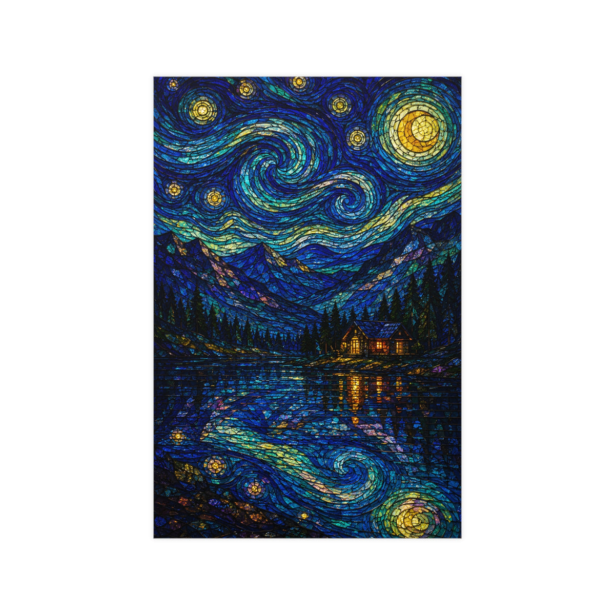 Lake and Mountain — lake and mountain, 12x18 in print