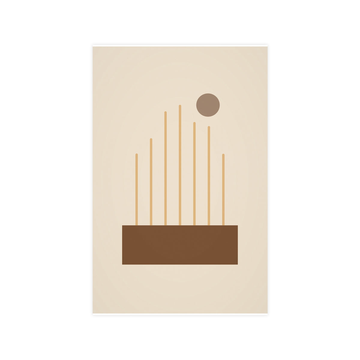 Muted 70s Lines Wall Art — lines in a muted 70s palette, 11x17 in print