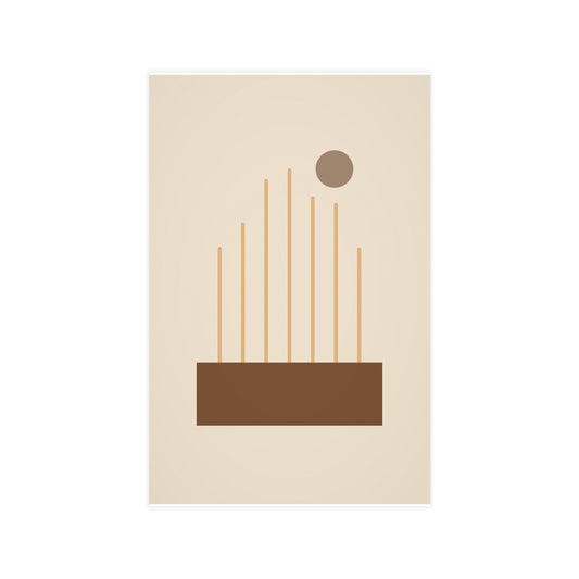 Muted 70s Lines Wall Art — lines in a muted 70s palette, 11x17 in print