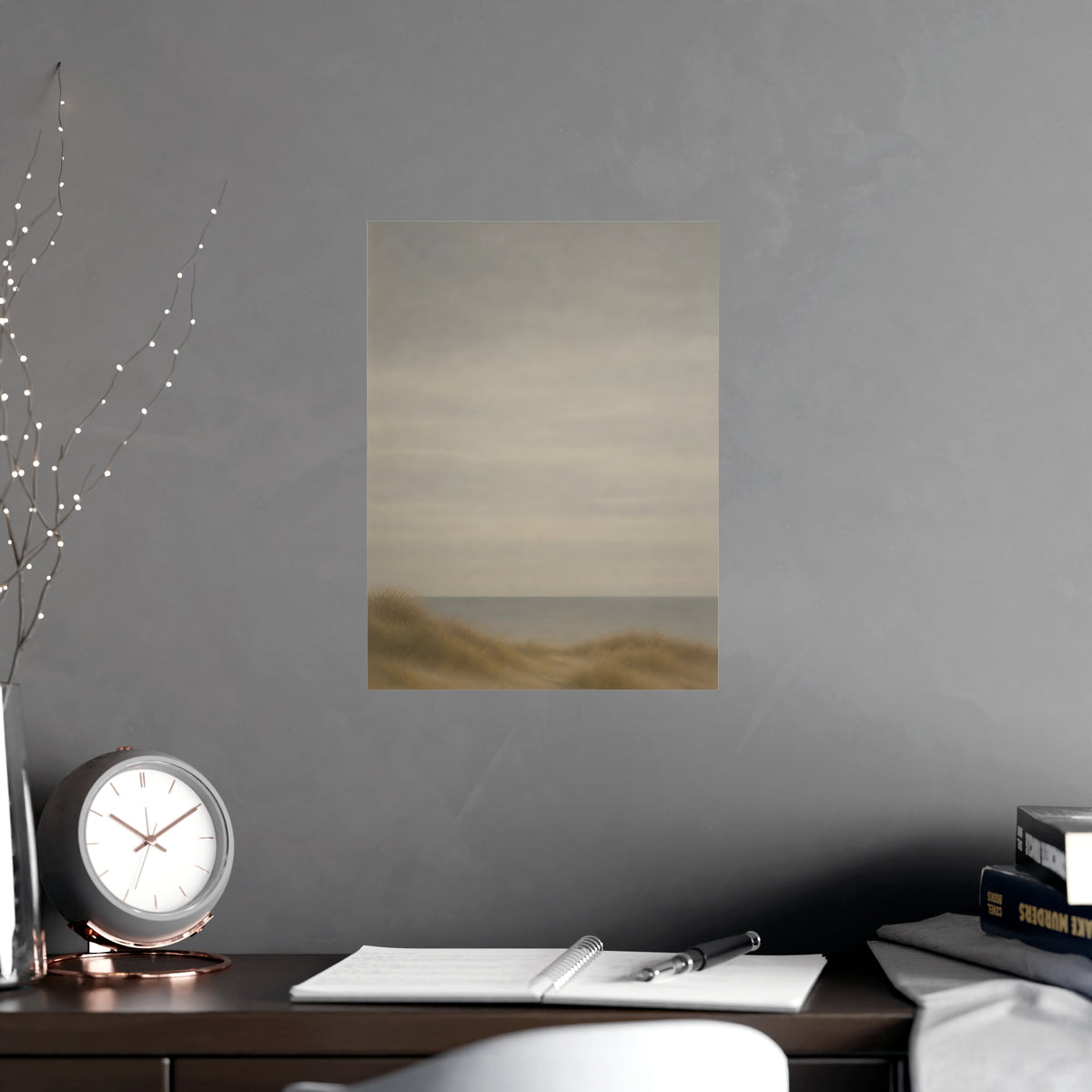 Low Dunes — low dunes, shown framed on a wall