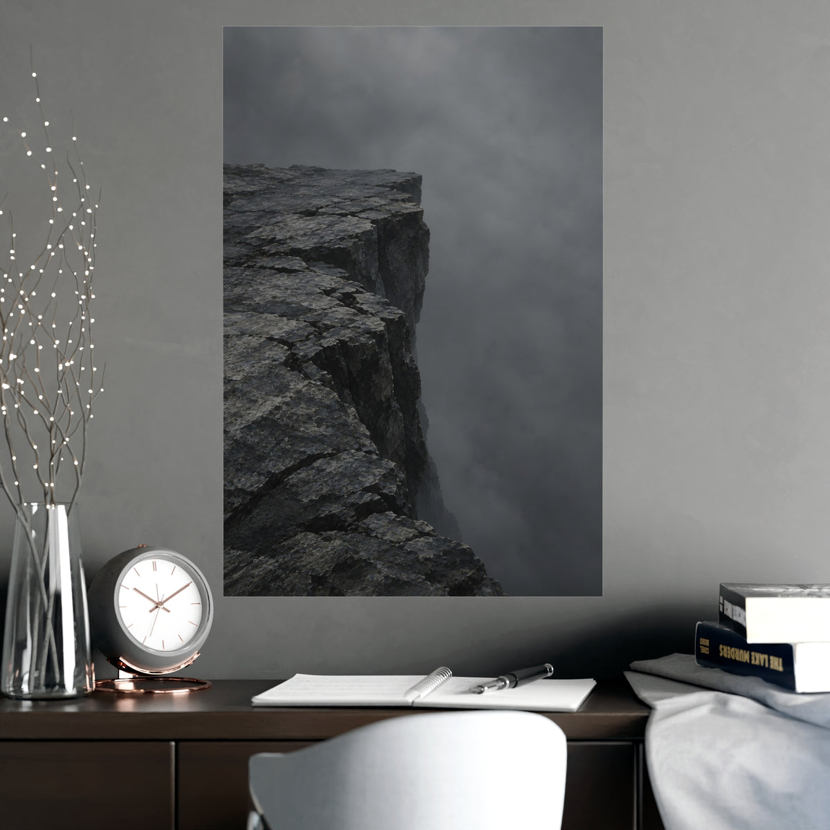 The Brink — the brink, shown framed on a wall