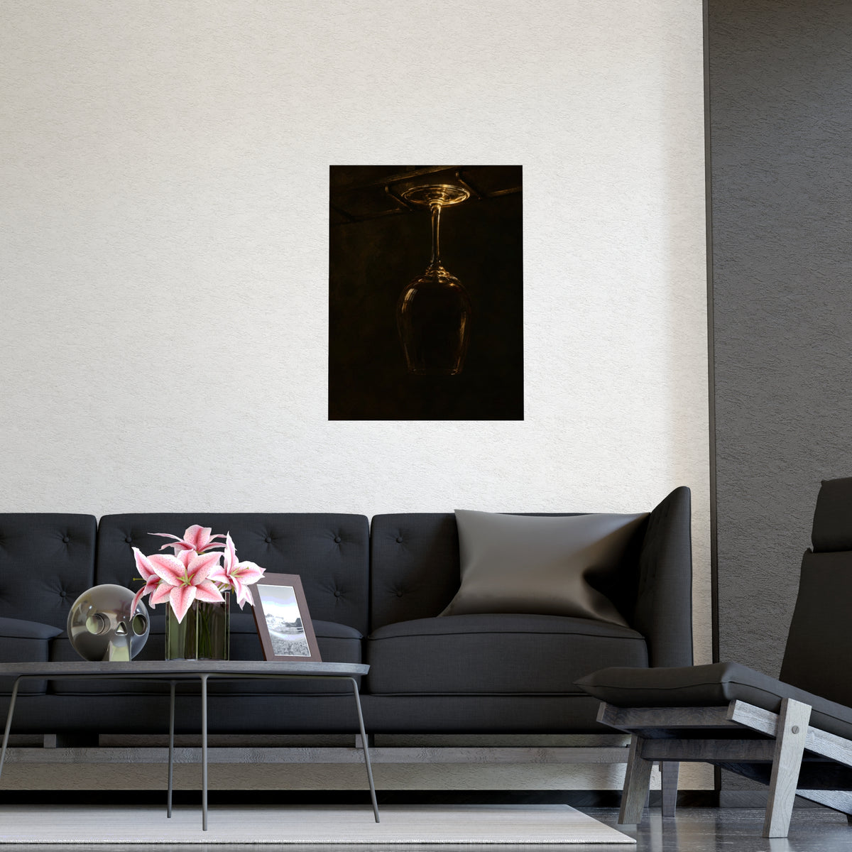 Upside Down — upside down, shown framed on a wall
