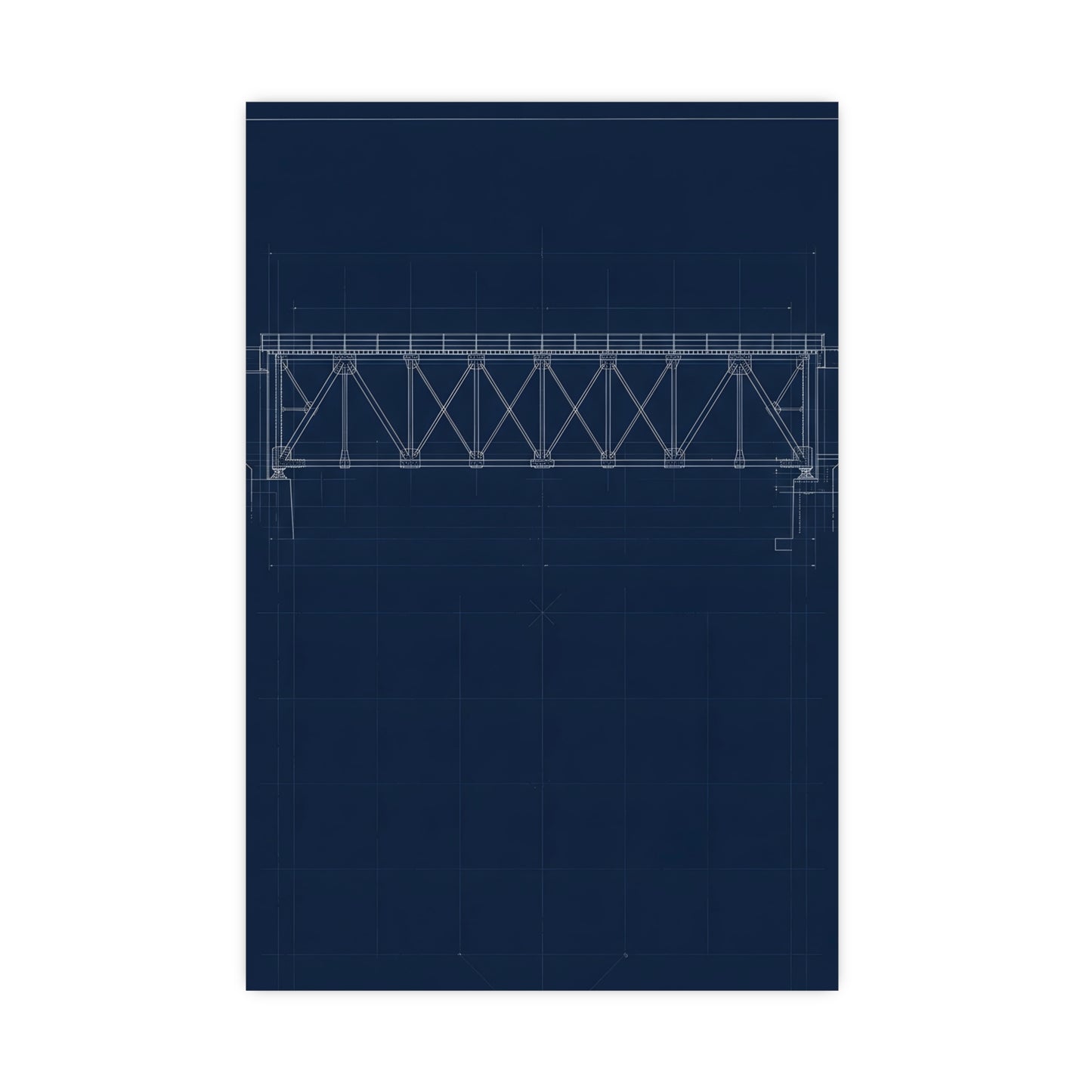 Bridge Truss — bridge truss, 18x24 in print